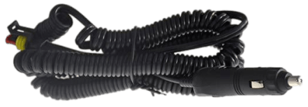 Cig. Plug Lead with Curly Cord and AMP Plug