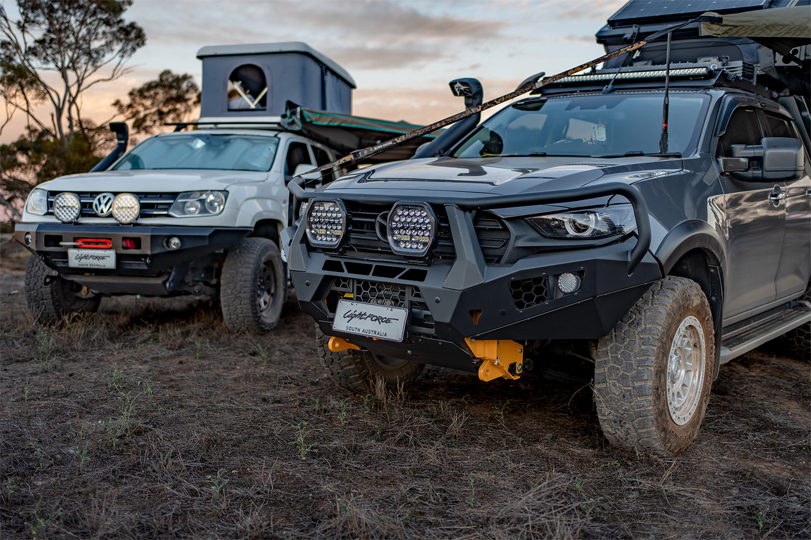 BEAST 3 mode LED driving light on a 4WD