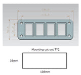 Four-Switch Panel Fascia for TY2 Switches