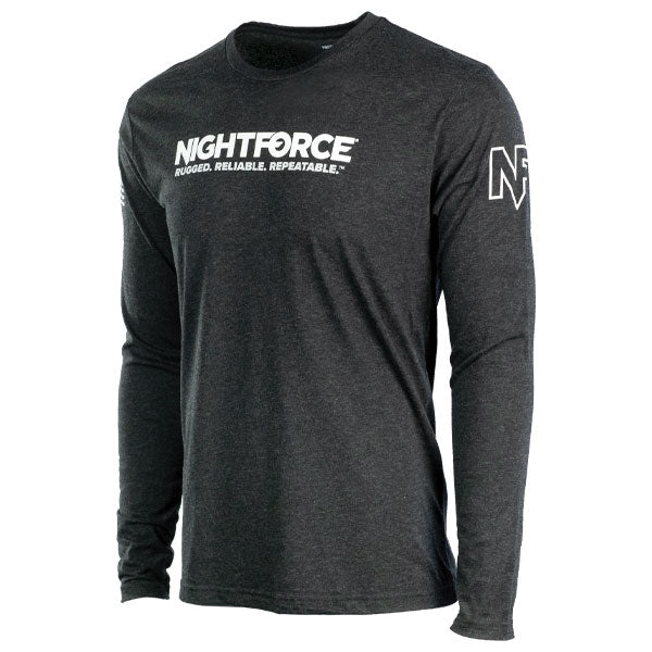 Nightforce Logoed Tri-Blend Long Sleeve T-Shirt (Unisex) - Lightforce Australia