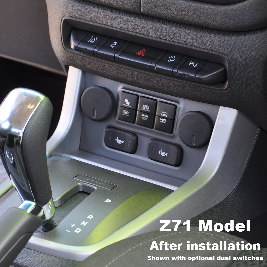 Replacement Switch Fascia to suit Holden Colorado and Isuzu D-Max/MU-X - Lightforce Australia